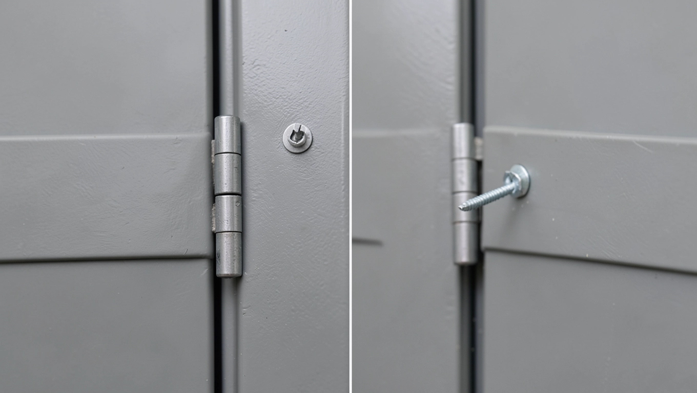 Montaż zawiasów w drzwiach antywłamaniowych