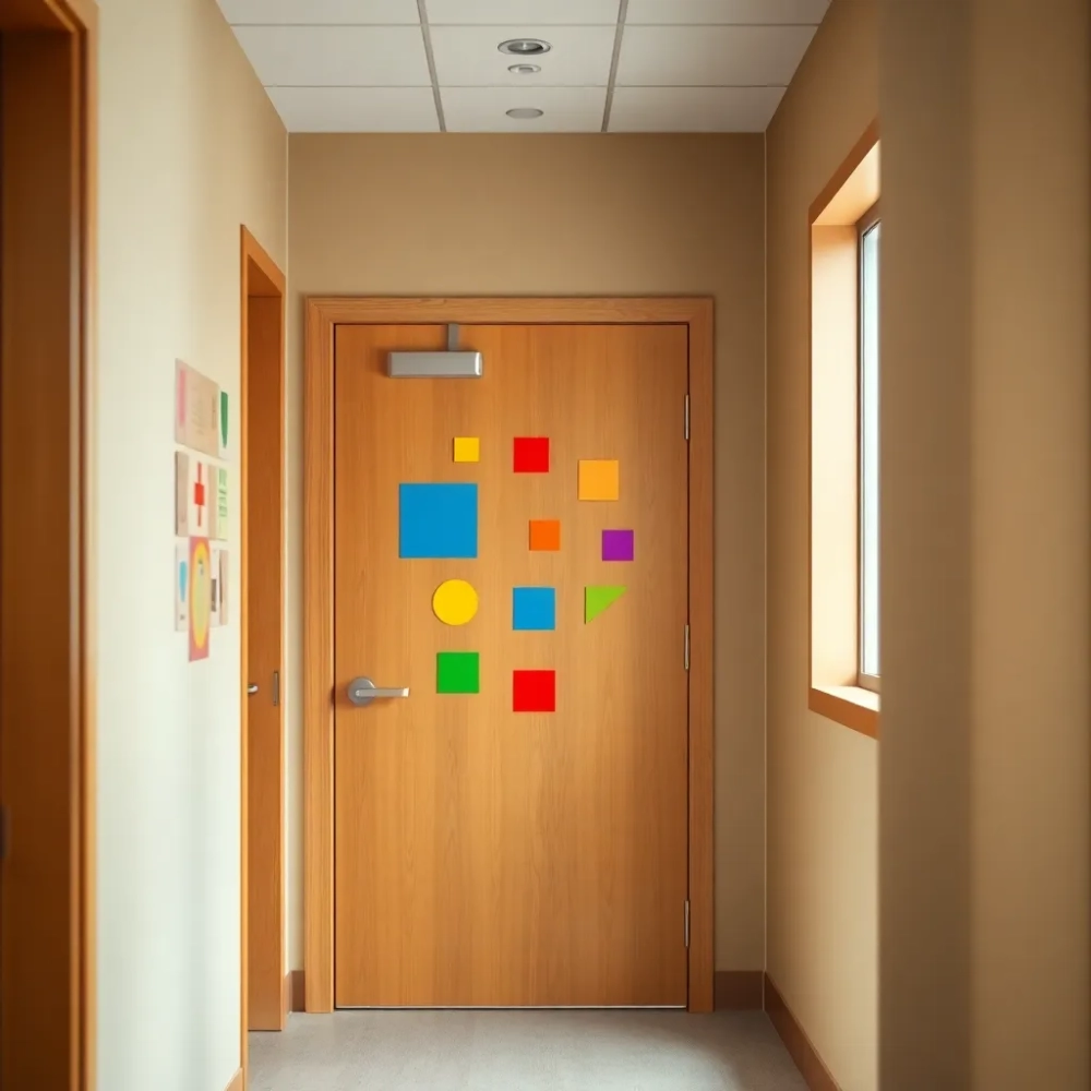 Naklejki na drzwi w szkole