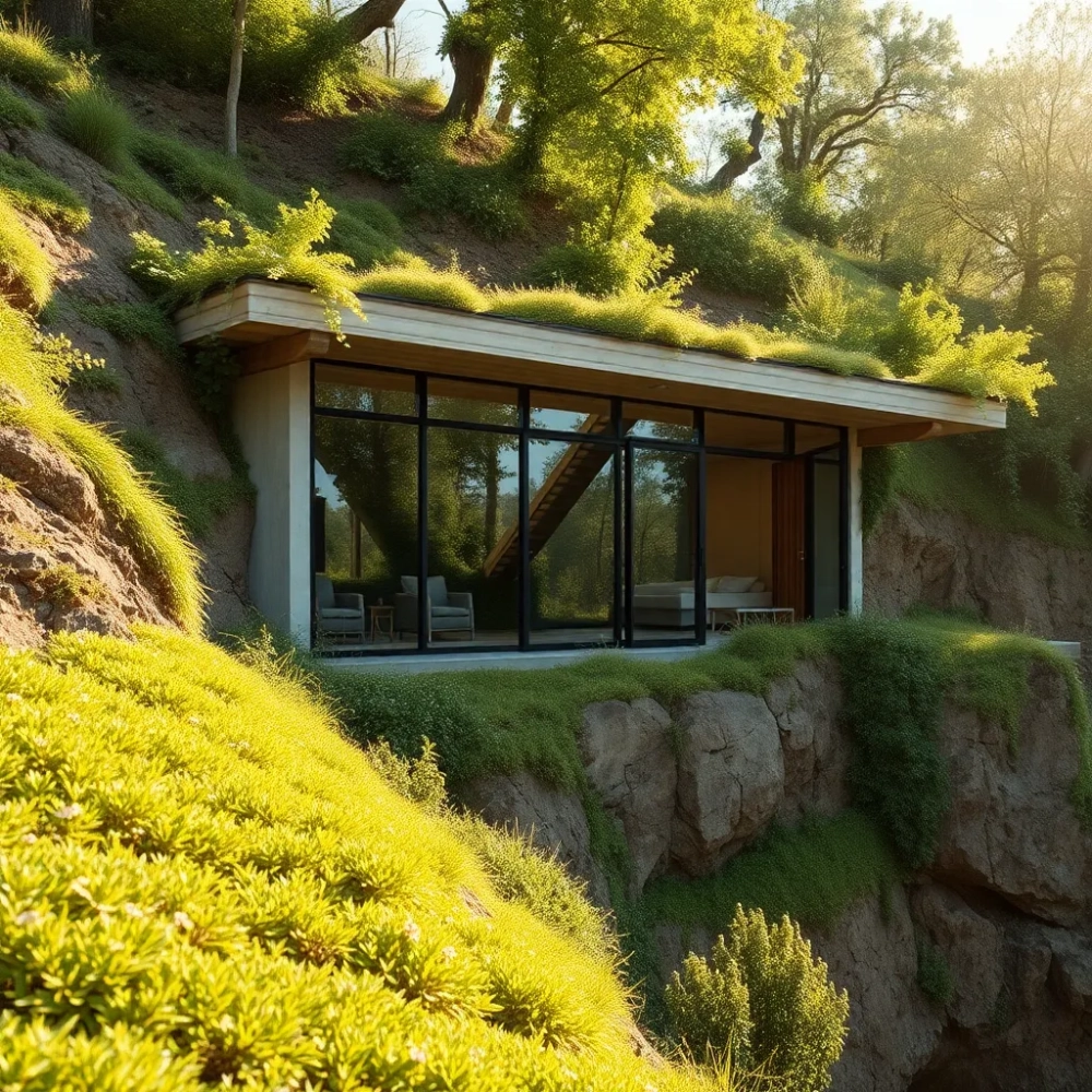 Nowoczesna ziemianka mieszkalna