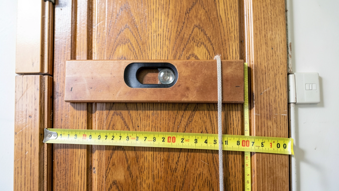 Ocena stopnia wypaczenia drzwi drewnianych