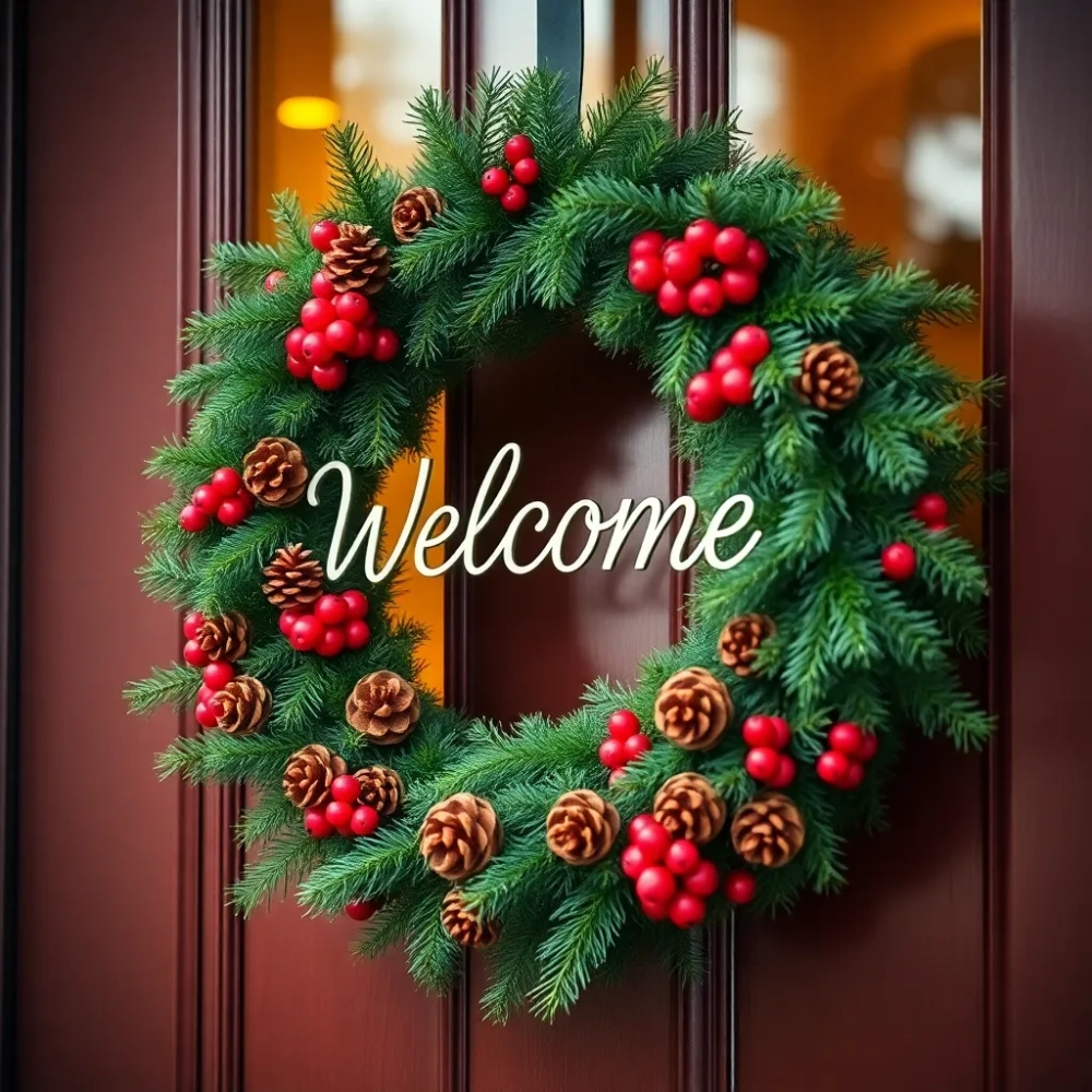 Ozdoba świąteczna na drzwi jak zrobić