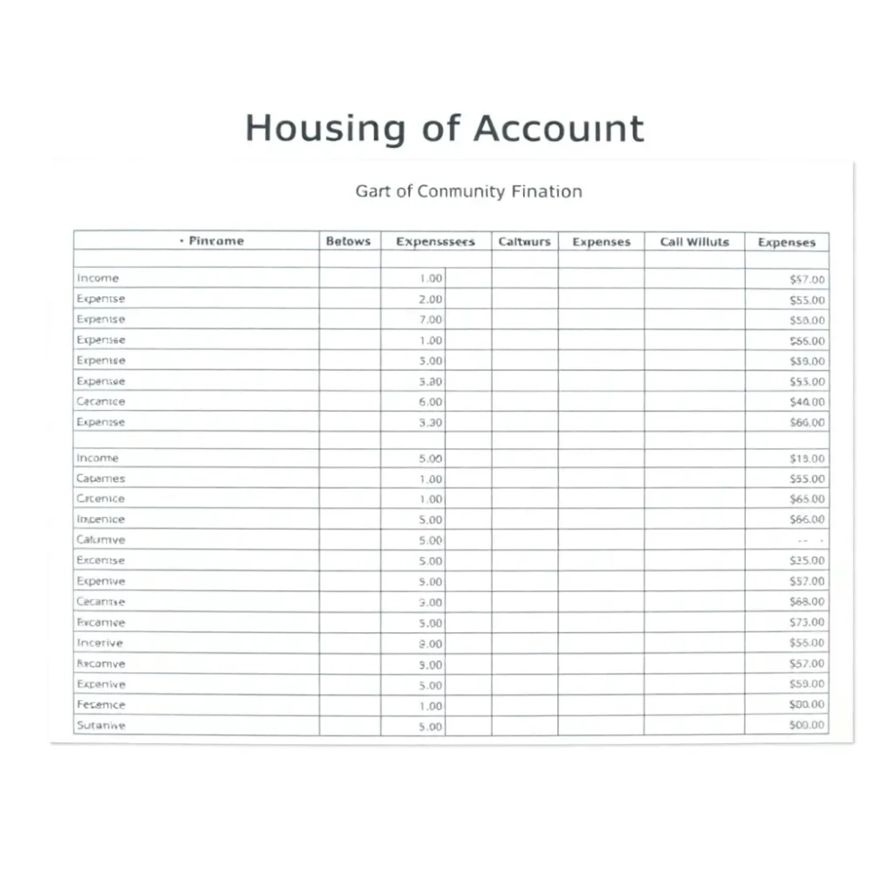 Plan kont wspólnoty mieszkaniowej wzór