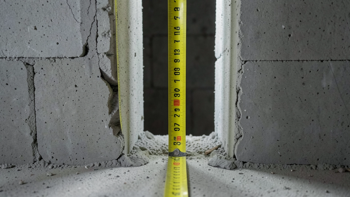 Pomiar otworu drzwiowego piwnicy w bloku