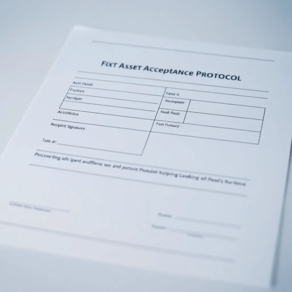 Protokół odbioru środka trwałego wzór