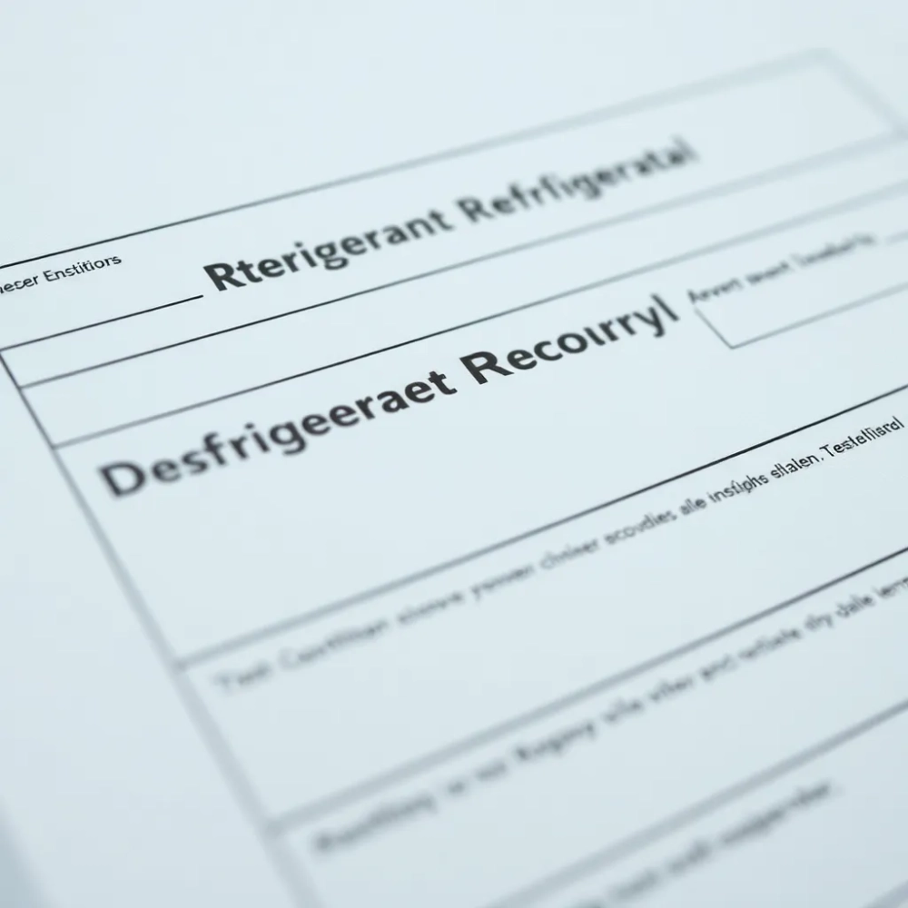 Protokół odzysku czynnika chłodniczego wzór