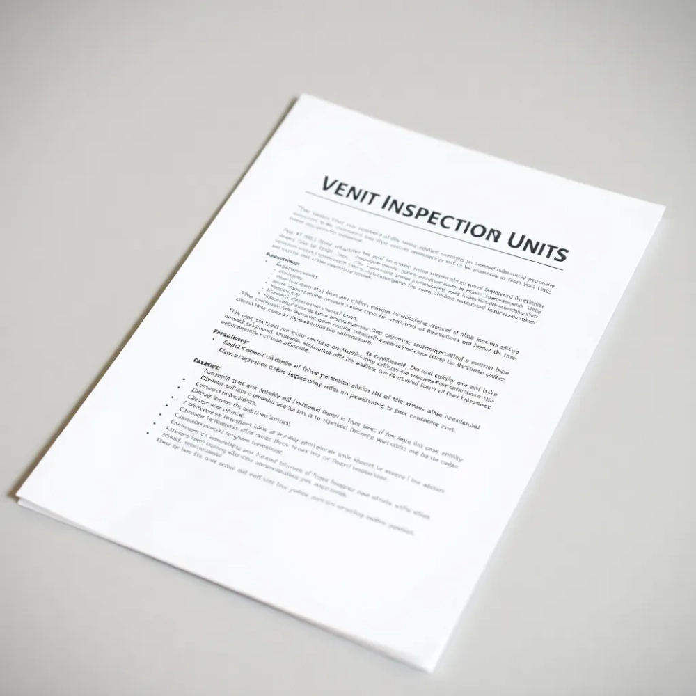 Protokół przeglądu centrali wentylacyjnej