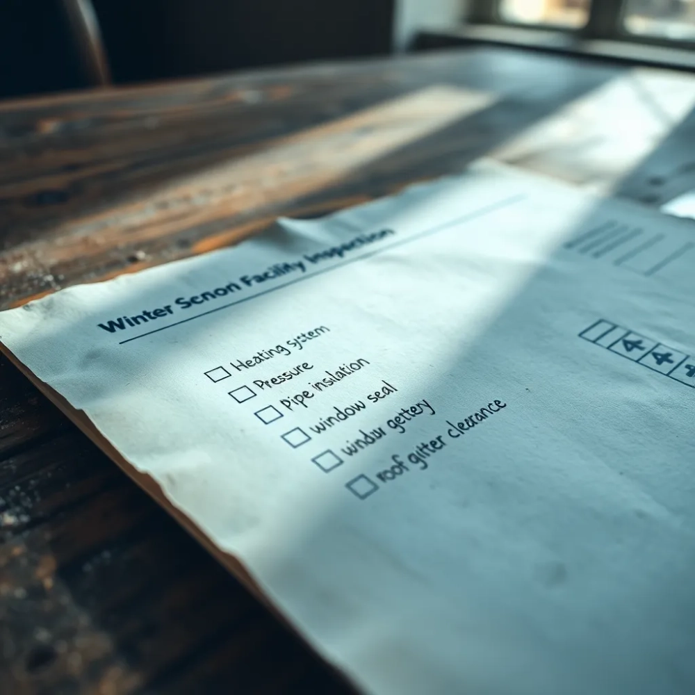 Protokół przeglądu obiektów szkoły pod kątem przygotowania do sezonu zimowego