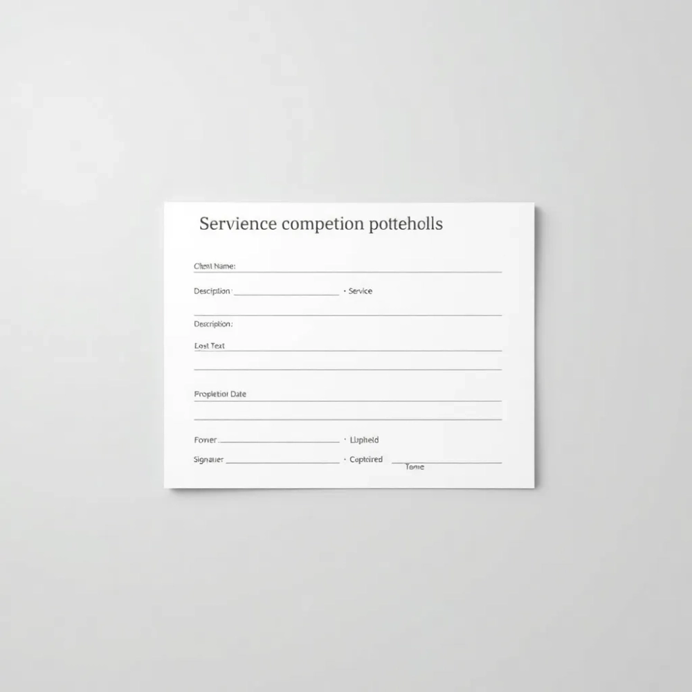 Protokół wykonania usługi wzór