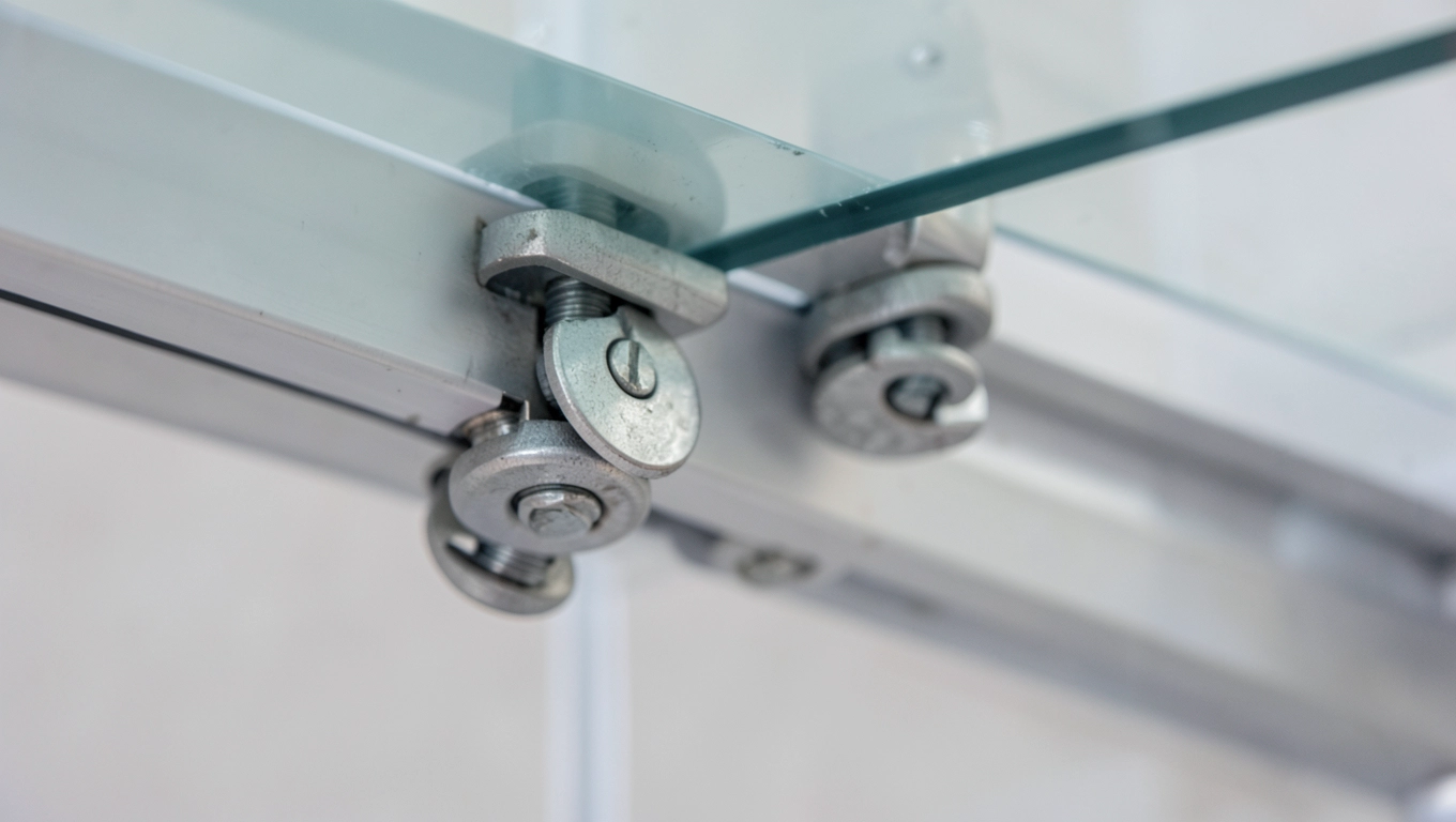 regulacja górnych rolek w drzwiach przesuwnych