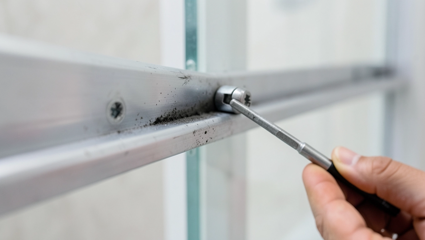 Regulacja rolek górnych drzwi prysznicowych