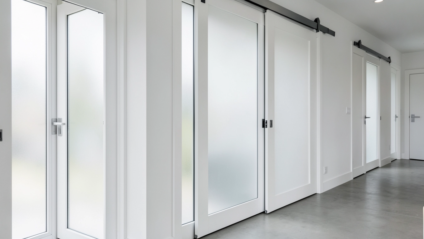 Rodzaje białych szklanych drzwi do wiatrołapu