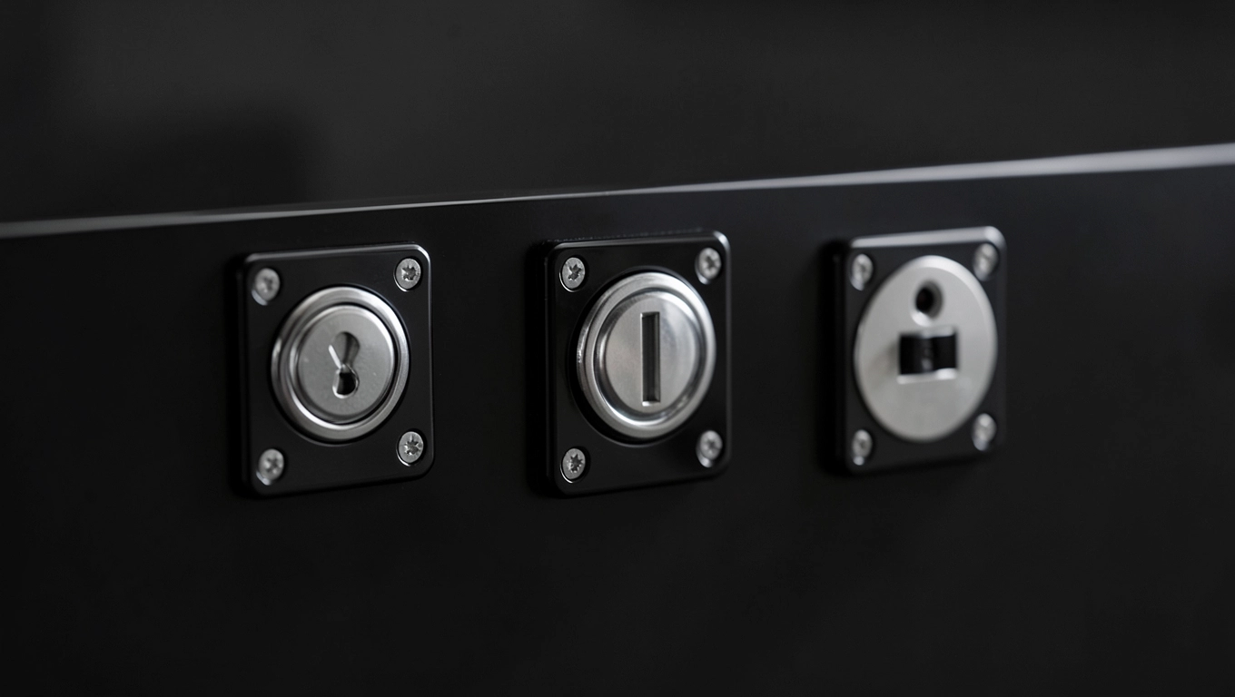 rodzaje zamków do drzwi szklanych czarny design i funkcjonalność