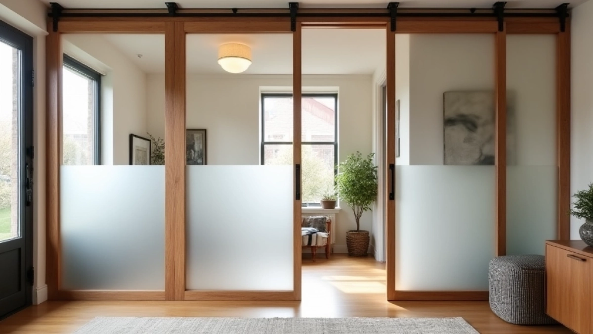 Ścianka loftowa z drzwiami