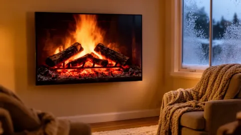 Aplikacja kominek w telewizorze