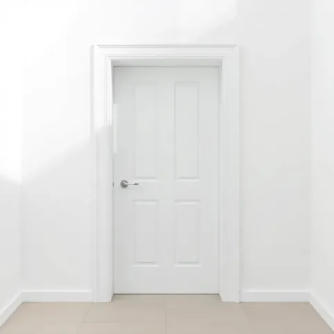 Białe drzwi wejściowe do mieszkania