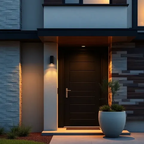 Co na elewację przy drzwiach wejściowych