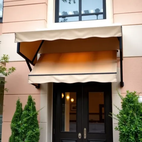 Daszek nad drzwi z montażem