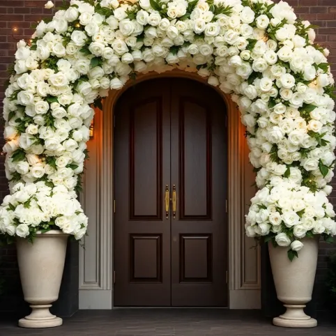 Dekoracja drzwi wejściowych na wesele