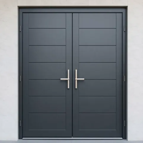 Drzwi aluminiowe zewnętrzne dwuskrzydłowe cena