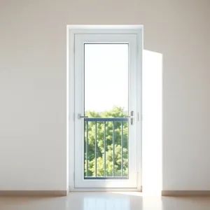 Drzwi balkonowe jednoskrzydłowe z oknem