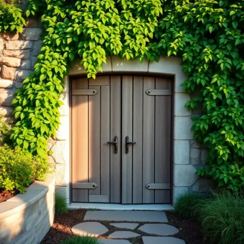 Drzwi do piwniczki ogrodowej