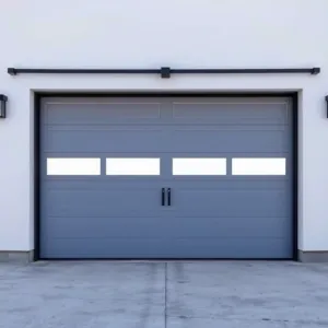 Drzwi garażowe dwuskrzydłowe z montażem