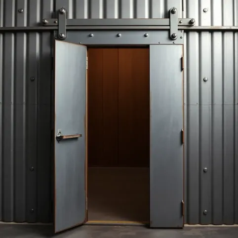 Drzwi metalowe do piwnicy z ościeżnicą