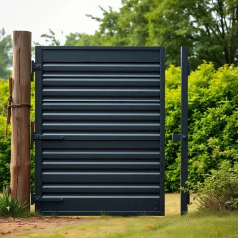 Drzwi metalowe na działkę