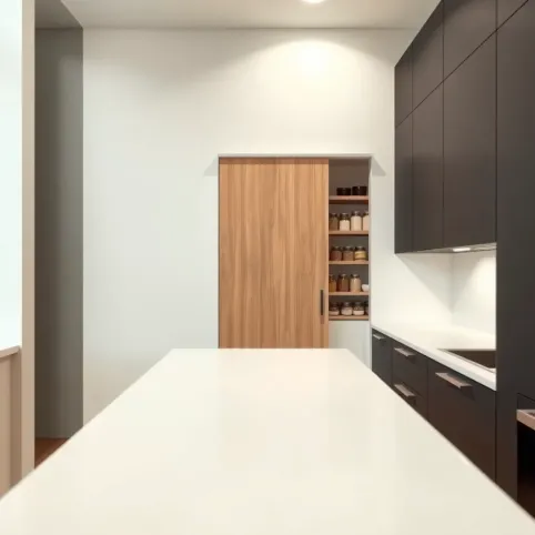 Drzwi przesuwne do spiżarni w kuchni