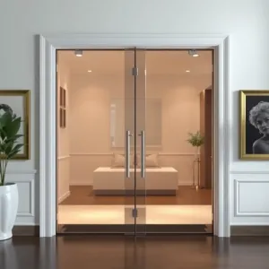 Drzwi szklane dwuskrzydłowe cena