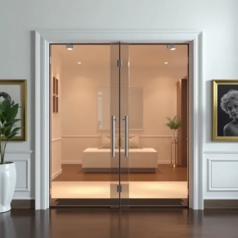 Drzwi szklane dwuskrzydłowe cena