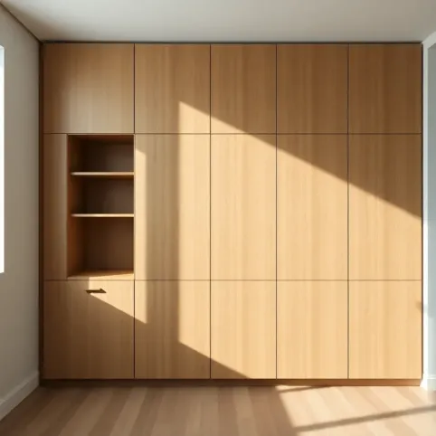 Drzwi ukryte w zabudowie meblowej