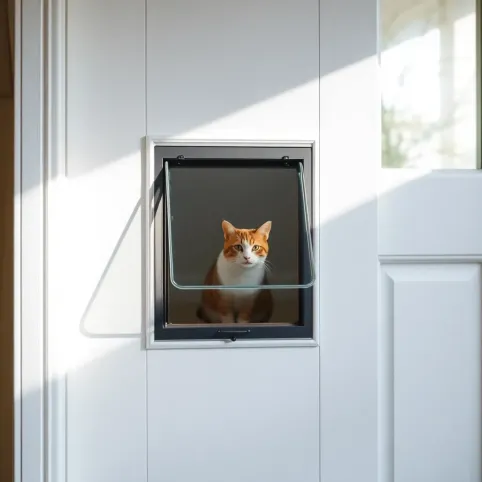 Drzwi z klapka dla kota