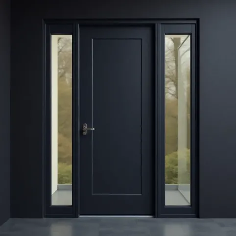 Drzwi zewnętrzne z dostawką antracyt