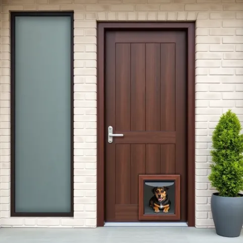 Drzwi zewnętrzne z wejściem dla psa