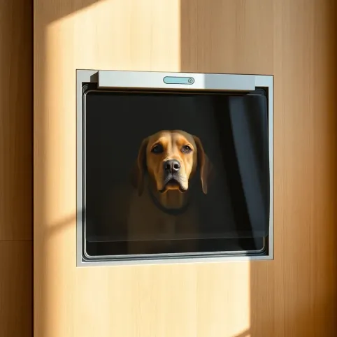 Drzwiczki dla dużego psa z chipem