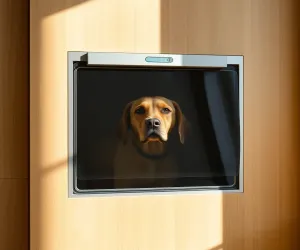 Drzwiczki dla dużego psa z chipem