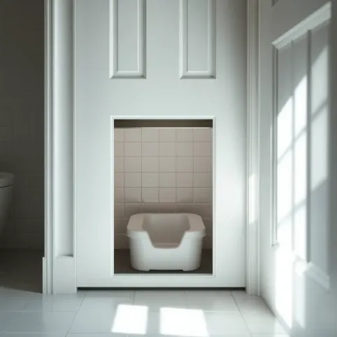 Drzwiczki dla kota do łazienki