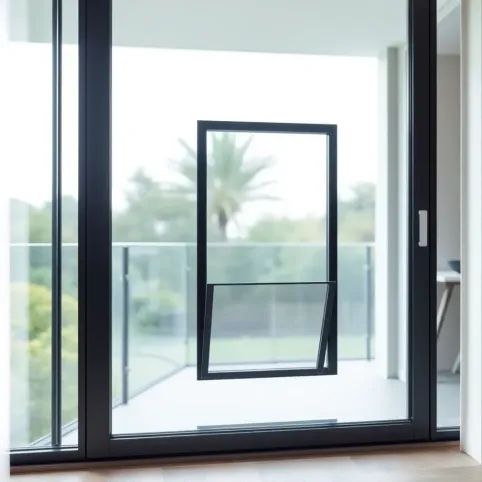 Drzwiczki dla psa w drzwiach balkonowych