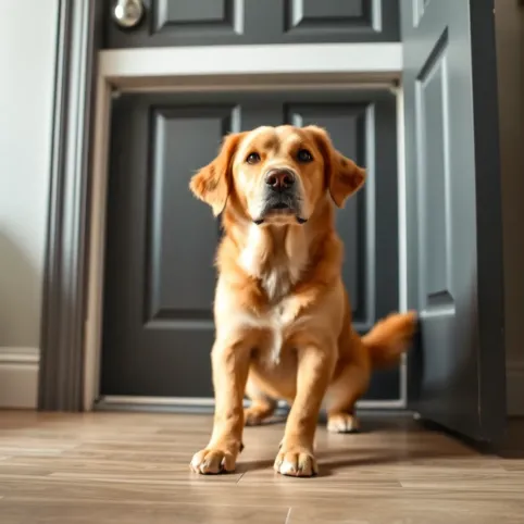 Jak nauczyć psa przechodzić przez drzwiczki