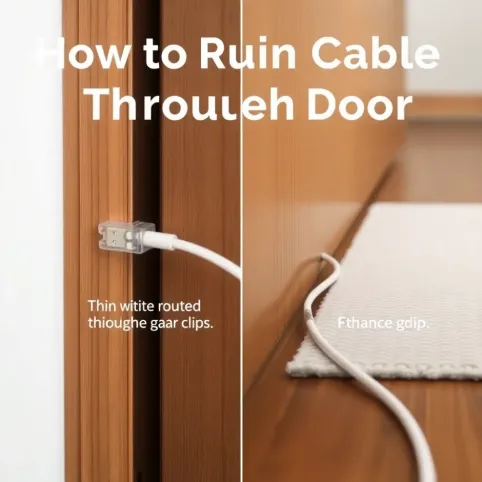 Jak poprowadzić kabel przez drzwi