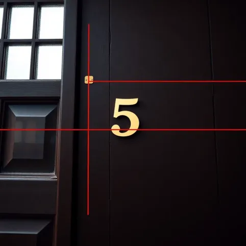 Jak przykleić numer na drzwi