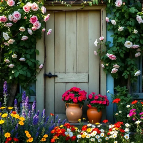 Jak wykorzystać stare drzwi w ogrodzie