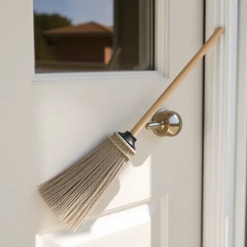 Jak zablokować drzwi miotłą