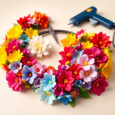 Jak zrobić wianek na drzwi ze sztucznych kwiatów