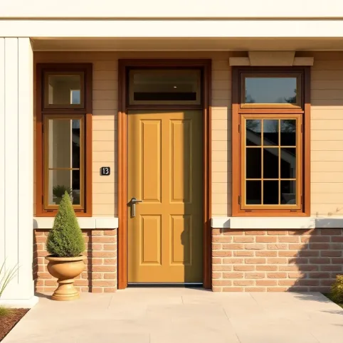 Jaki kolor drzwi zewnętrznych do brązowych okien