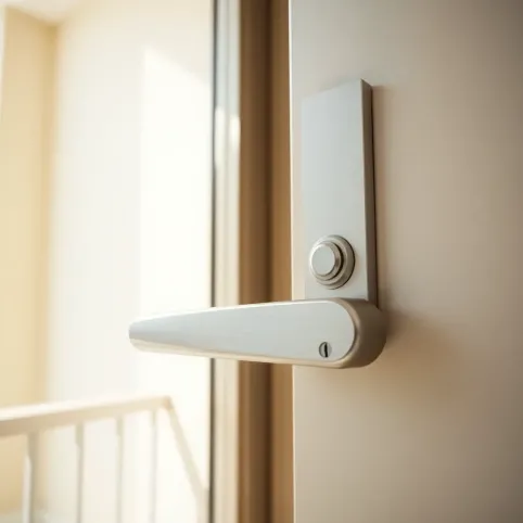 Klamka do drzwi balkonowych z zamkiem