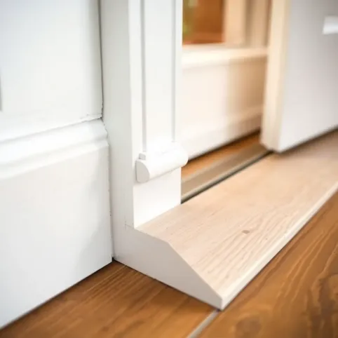 Listwa przypodłogowa przy drzwiach