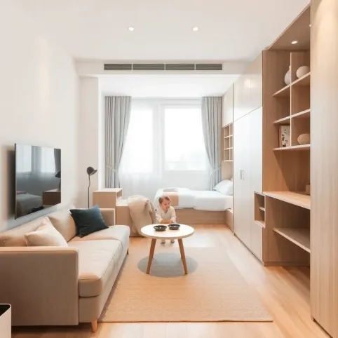 Mieszkanie 40 m2 aranżacja rodzina z dzieckiem