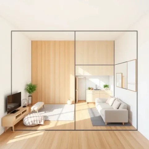 Mieszkanie 50m2 ile ścian